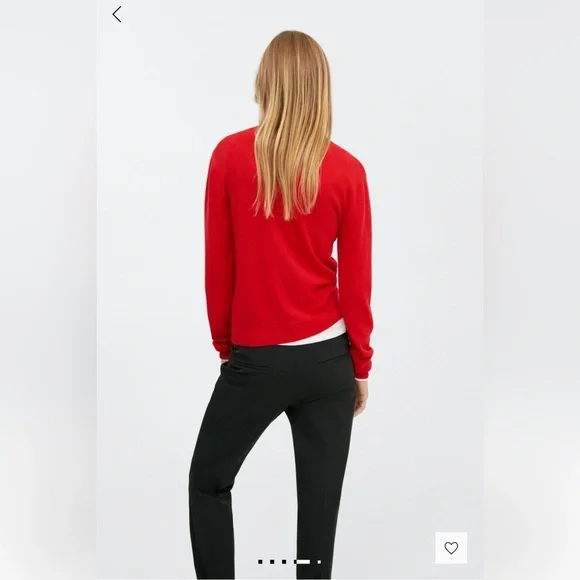 MANGO RED WOOL PERKINS-NECK SWEATER SIZE M - Picture 4 of 11